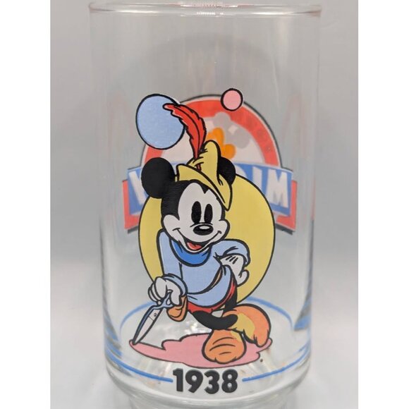 Vintage Mickey Mouse Sunoco Drinking Glasses (6) Series 1928-88 - Picture 3 of 9